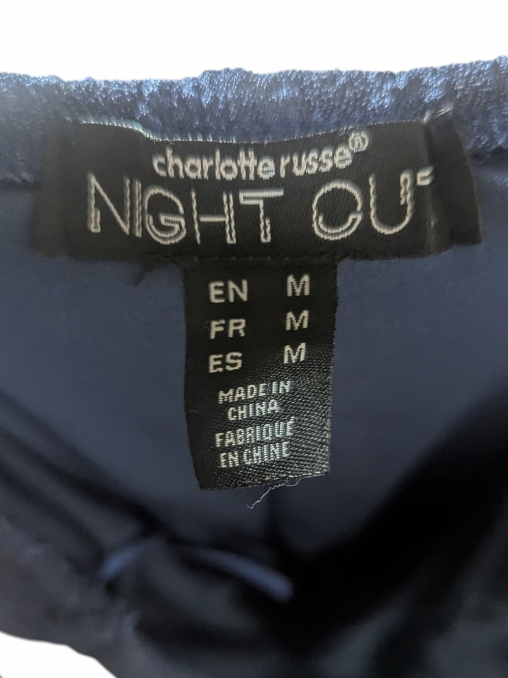 Charlotte Russe Night Out Navy Sparkle Mini Dress Medium - Picture 5 of 5